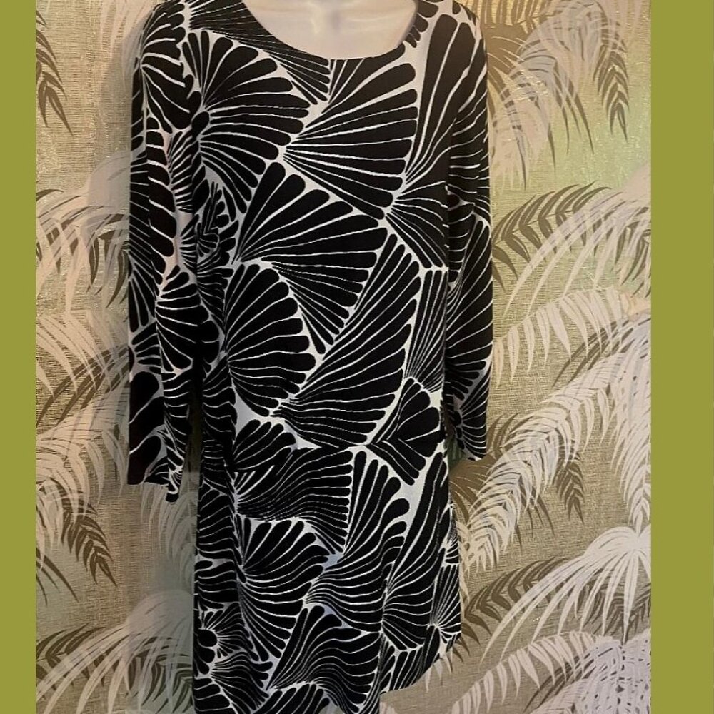J. Crew Black and White MOD Shift Short Dress ~ Sz 2 / xs